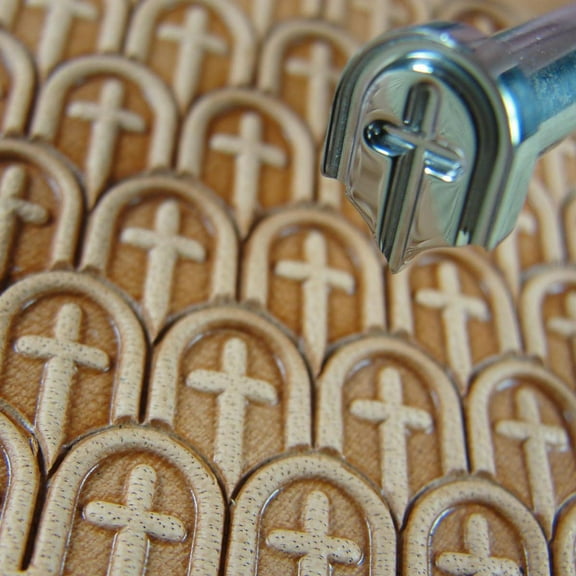 Stainless Steel Barry King - #2 Cross Geometric Stamp (Leather Stamping Tool)