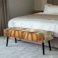 thumbnail image 2 of Psesaysky Pumpkin Maple Hummingbird Elastic Band Dining Bench Covers, Breathable Polyester Spandex Fabric Dining Room Bench Slipcover for Home Hotel, 2 of 9