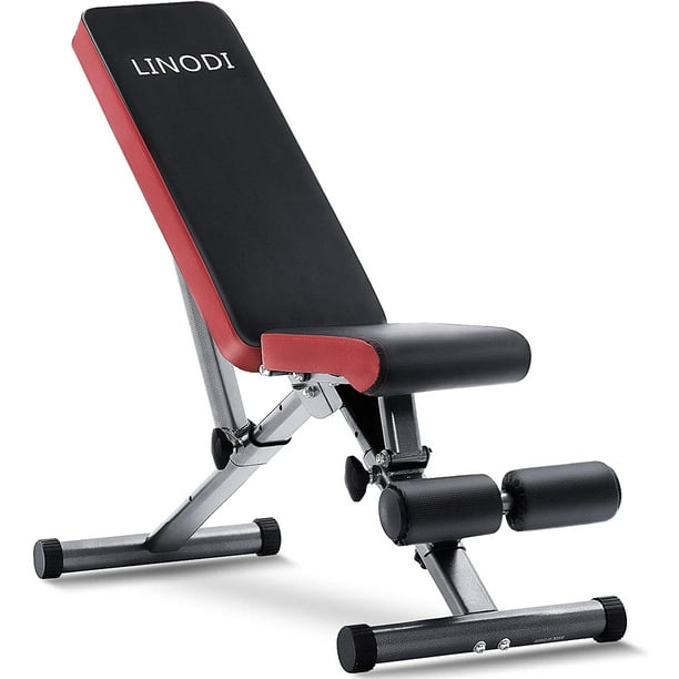 LINODI Weight Bench, Workout Bench for Home Gym, Adjustable Strength