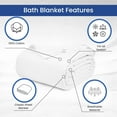 thumbnail image 2 of Linteum Textile Cotton Blended 70x90 in Hospital Bath Blanket, 1.75 lb. White, 2 of 7