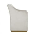 thumbnail image 3 of Sunpan Zane 18.5" Modern Fabric Wheeled Lounge Chair in Cream, 3 of 7