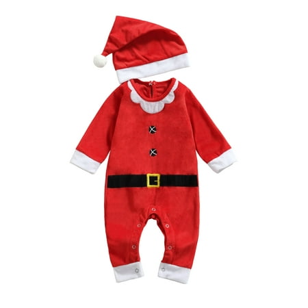 

Sunisery My First Christmas Romper for Baby Unisex Newborn Boy Girl Cute Long Sleeves Jumpsuit Top