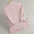 thumbnail image 4 of Womens Fitted Blazer Suit Jackets with Pockets 3/4 Sleeve Notch Laple Collar One Button Business Casual Outfits (3XL, Pink-B), 4 of 4