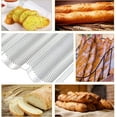 thumbnail image 4 of Carbon Steel French Baguette Bread Pan, Perforated Loaf Pans for Baking 15"x11", 3 Waves Toaster Oven Baking Tray (1 Pack), 4 of 7