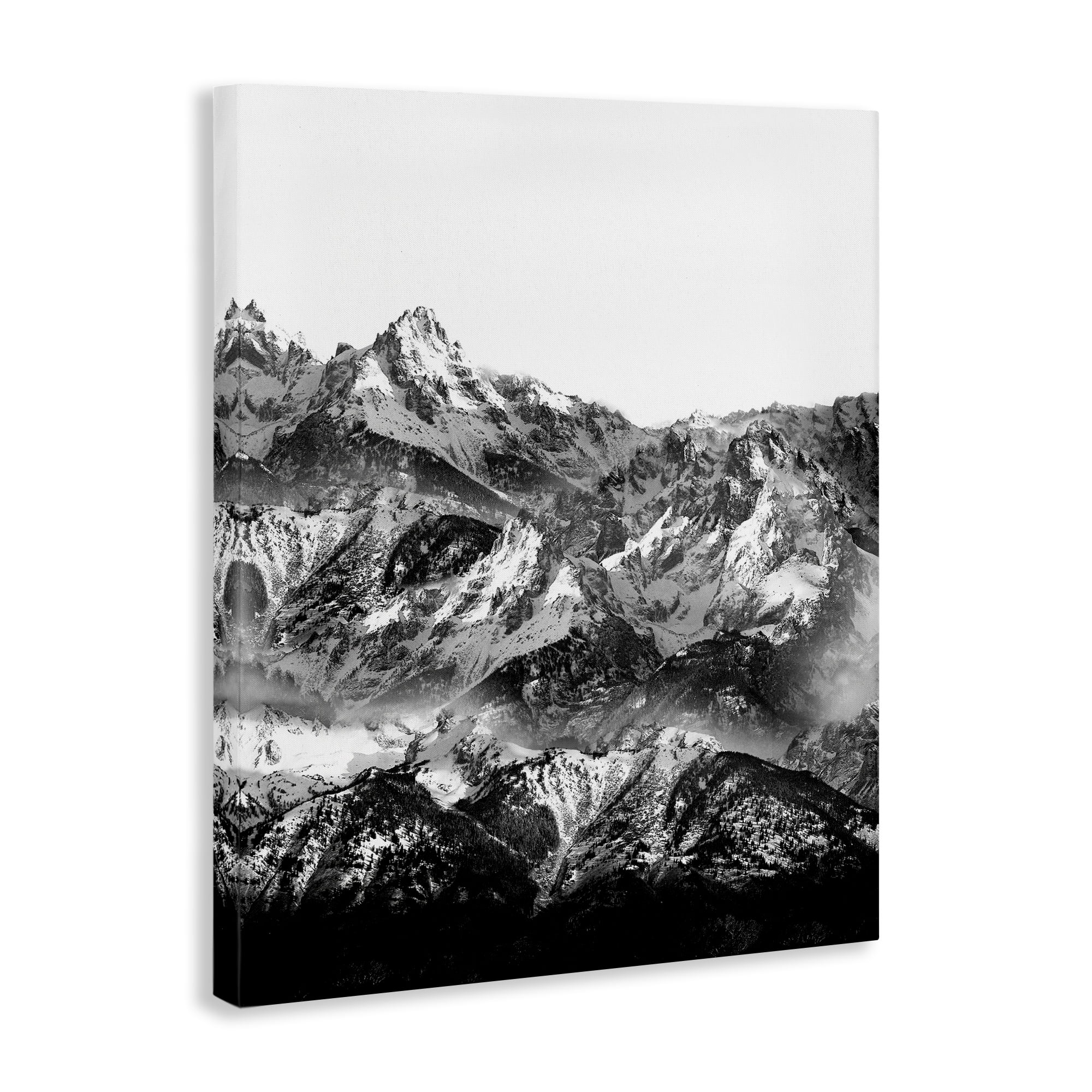 Stupell Industries Jutting Mountain Peaks Landscape & Nature Photography Wrapped Canvas Art Print Wall Art, 16 x 20