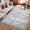 Light Gray, variant on GlowSol 2x6 Vintage Floral Runner Rug, Weathered Print Machine Washable Low Profile Velvet Carpet, Anti-Slip Farmhouse Style Hallway Mat for Entryway Kitchen Bedroom Bathroom, Red