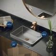 thumbnail image 6 of Karran Usa Cct200 Cinox 20" Rectangular Stainless Steel Drop In Bathroom Sink - Gold, 6 of 7