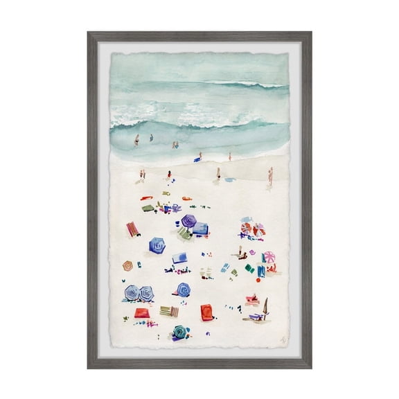 Homestock City Chic Beach Time Framed Painting Print, Wall Art, Canvas Print, Framed Prints, Wall Hanging Prints For Living Room - 12X1.5X18 Inches