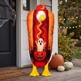 thumbnail image 4 of AZXY Porch Goose Outfits, 23 Inch Halloween Ghost Pumpkin Hot Dog Themed Costume for Cement & Plastic Porch Goose Statue, Holiday Goose Clothing for Outdoor Garden Yard Lawn Patio Statue Decoration, 4 of 5