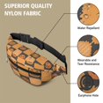 thumbnail image 5 of Fanny Pack Checkered Pumpkin Halloween Pattern Waist Pack Bag,Running Cross Bag,Waterproof Large Fanny Packs for Women Men for Travel Running Hiking Cycling, 5 of 6