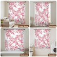 thumbnail image 6 of Spring Peach Flowers Sheer Curtains 63 Inches Long, Pink Botanical Floral Leaves Branch Light Filering Curtains, Breathable Simi Curtain Privacy Drapes for Living Room Bedroom Window Treatment, 6 of 9
