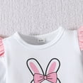 thumbnail image 6 of Bjutir Cute Toddler Baby Bodysuits Set Girls Long Sleeve Romper Bodysuit Cartoon Prints Pants Headbands Outfits For 9 Months, 6 of 7