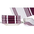 thumbnail image 3 of Urban Villa Kitchen Towels 100% Cotton Pack of 3, Highly Absorbent Quick Drying Super Soft Premium Dish Towels 20x30 Inch for Kitchen with Hanging Loop Hand & Tea Towels - Wine/White, 3 of 5