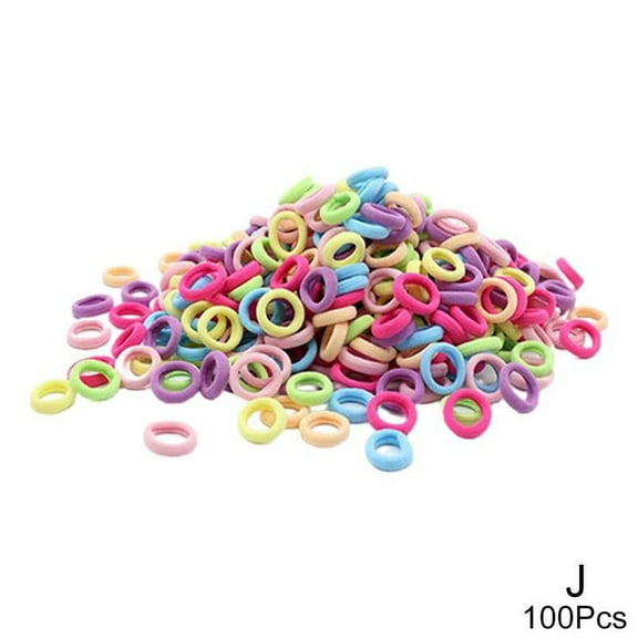 100 pcs/lot Kids Hair Rope Scrunchy Elastic Girls Rubber Ties For Hair Band D2B0