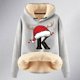 thumbnail image 4 of WILLBEST Sudadera Larga para Mujer, Sudadera con Capucha Estampada con Letras Navideñas, Espalda de Lana, Cálida, de Invierno, Estilo Pullover, Tops, Sudadera de Moda 1076 X-Grande, 4 of 4