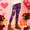 thumbnail image 3 of Fgvctg Valentines Day Leggings for Women Full Length Stretch Workout Leggings Cute Love Heart Print Trendy Outfit Yoga High Waisted Thermal Joggers Clothes Blue L, 3 of 5