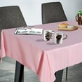 thumbnail image 2 of Rectangle 100% Cotton Tablecloth - Pack of 6 - Pink Solid (90 x 132 Inch) Table Covers for Dinnings, Weddings, Banquet & Parties - 400TC Table Runners & Linen, Wrinkle Free and Ultra Soft., 2 of 5