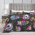 thumbnail image 4 of Kll Fleece Blanket Plush Throw Blanket Rainbow Unicorn And Cat Icecream,Soft Fuzzy Cozy Flannel Blanket For Couch Sofa Bed.(60"X50"), 4 of 9