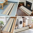 thumbnail image 6 of 2x6 Washable Runner Rug, Geometric Bohemia Non-Slip Hallway Runner for Entryway Kitchen Bedroom, Stripes Brown Yellow and Black Indoor Carpet Runner Floor Mat, 6 of 9
