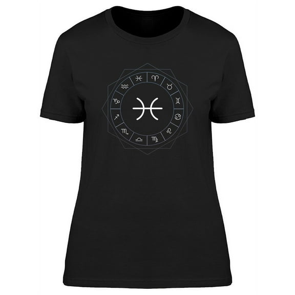 Pisces Horoscope Zodiac Graphic Tee Women's -Image by Shutterstock