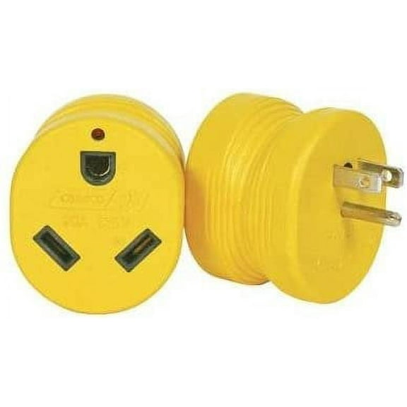 Camco 55223 RV PowerGrip Electric Adapter, 15A Male to 30A Female - Quantity 4 — Residential Use, Standard Application
