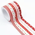 thumbnail image 4 of Christmas Decorative Ribbons Set Printed Red Stripes Ribbons for Gift Wrapping Party Decoration, 4 of 8