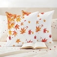 thumbnail image 3 of Fall Outdoor Waterproof Pillow Covers, Orange Maple Leaf Red Retro Fruit Watercolor White Decorative Square Throw Pillowcase Sofa Cushion Sham for Patio/Couch/Chair, 18"x18" 2 Pack, 3 of 8