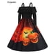 thumbnail image 3 of Vestido de Halloween de manga larga vintage para mujer, elegante vestido de tirantes finos de los años 50 y 60 para fiesta de noche y graduación, 3 of 5