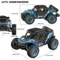 thumbnail image 6 of Contixo RC Off-Road UTV, 1:16 Scale, 4WD, 2.4GHz, LED Headlights, Remote Control Car for Kids & Adults – Blue, 6 of 15