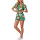 thumbnail image 4 of Conjuntos de Mujeres de Hawái de 2 Piezas, Camisa Floral de Botones y Pantalones Cortos, Ropa Casual de Vacaciones Tropicales en la Playa 2025 XL Turquesa, 4 of 6