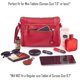 thumbnail image 5 of Bolso bandolera Wise Owl Accessories Small de cuero rojo, 5 of 6