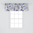 thumbnail image 2 of Vintage Window Valance, Minimalistic Style Colorful Flowers Spring Concept Art on Plain Back, Curtain Valance for Kitchen Bedroom with Rod Pocket, 54" X 18", Ceil Blue Earth Yellow, by Ambesonne, 2 of 2