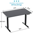 thumbnail image 3 of PayLessHere 48" Electric Standing Desk, Memory Presets, Large Workspace, Headphone Hook, Height Adjustable for Home Office & Meeting Room, Black, 3 of 7
