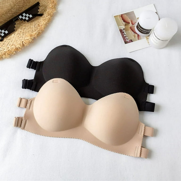 Morefun-Women's Strapless Bras Invisible Bralette Seamless Underwear Push  Up Lingerie Breathable Bra 