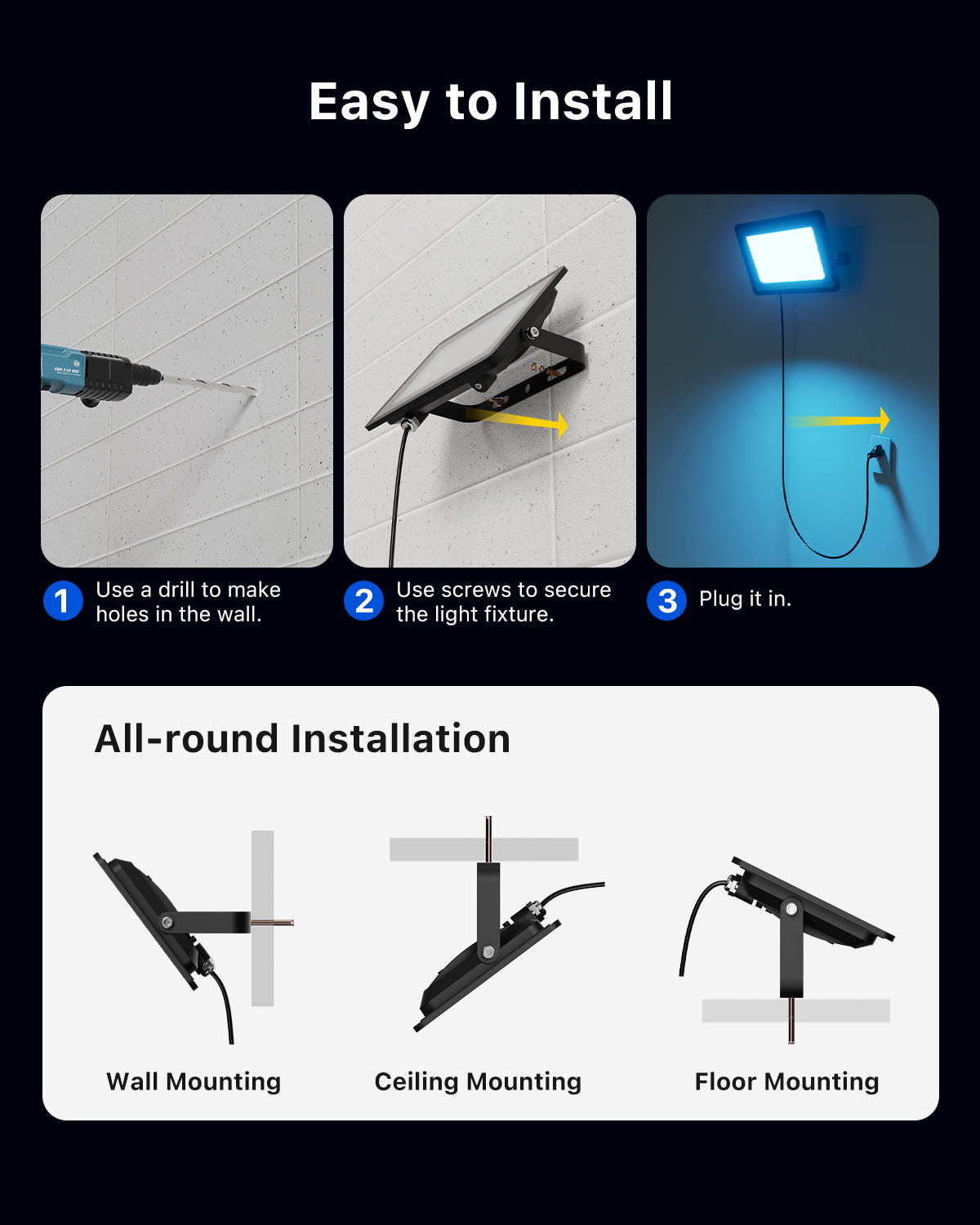 2 Pack 50W Led Flood Lights 500W Equi Color Change with Remote Waterproof 16 Multicolor Lamp Indoor Outdoor Up Lighting for Wall Decoration, Garden