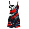 thumbnail image 4 of QATAINLAV 4th of July Overall, USA Flag Print Overalls Womens Casual Short Playsuit Comfy Linen Going Out Streetwear Romper with Pockets Today Sales Multicolor XXL, 4 of 6