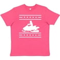 thumbnail image 3 of Inktastic Snowmobile Gift Silhouette Youth T-Shirt, 3 of 5