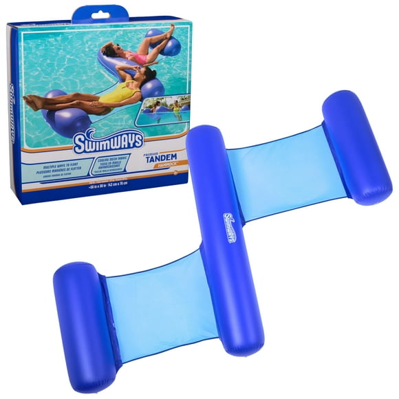 Hamaca de piscina SwimWays Spring Float Premium en tándem para 2 adultos