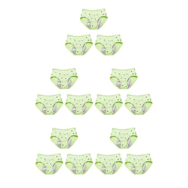 Sonducket Bragas para el período de los niños con estampado encantador de 3 uds., ropa interior menstrual, calzoncillos, lencería a prueba de Type8 NO8