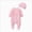A145--Pink, variant on 0-2M Newborn One-Piece Jumpsuit Newborn Infant Baby Girls Solid Ruffles Floral Romper Jumpsuit Hat Outfits Sets Red Newborn Gift