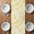 thumbnail image 5 of Pale Yellow Leaves Table Runner Farmhouse Botanical Branch Vintage Boho Tablerunners 13 x 60 Inch, Table Decorations Tabletop Scarf for Summer Gathering Holiday Farmhouse Kitchen Dining Decor, 5 of 8