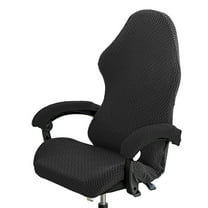 ievspot Gaming Chair Cover Thickened Elastic Chair Protection Zipper Closure Solid Color Armchair Slipcovers Computer Office Seat Chair Cover