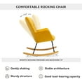 thumbnail image 6 of Rocking Chair Nursery Teddy Upholstered Glider Rocker High Backrest Nursery Rocker Comfortable Stylish Accent Armchair for Living Rooms Bedrooms Offices, 6 of 7