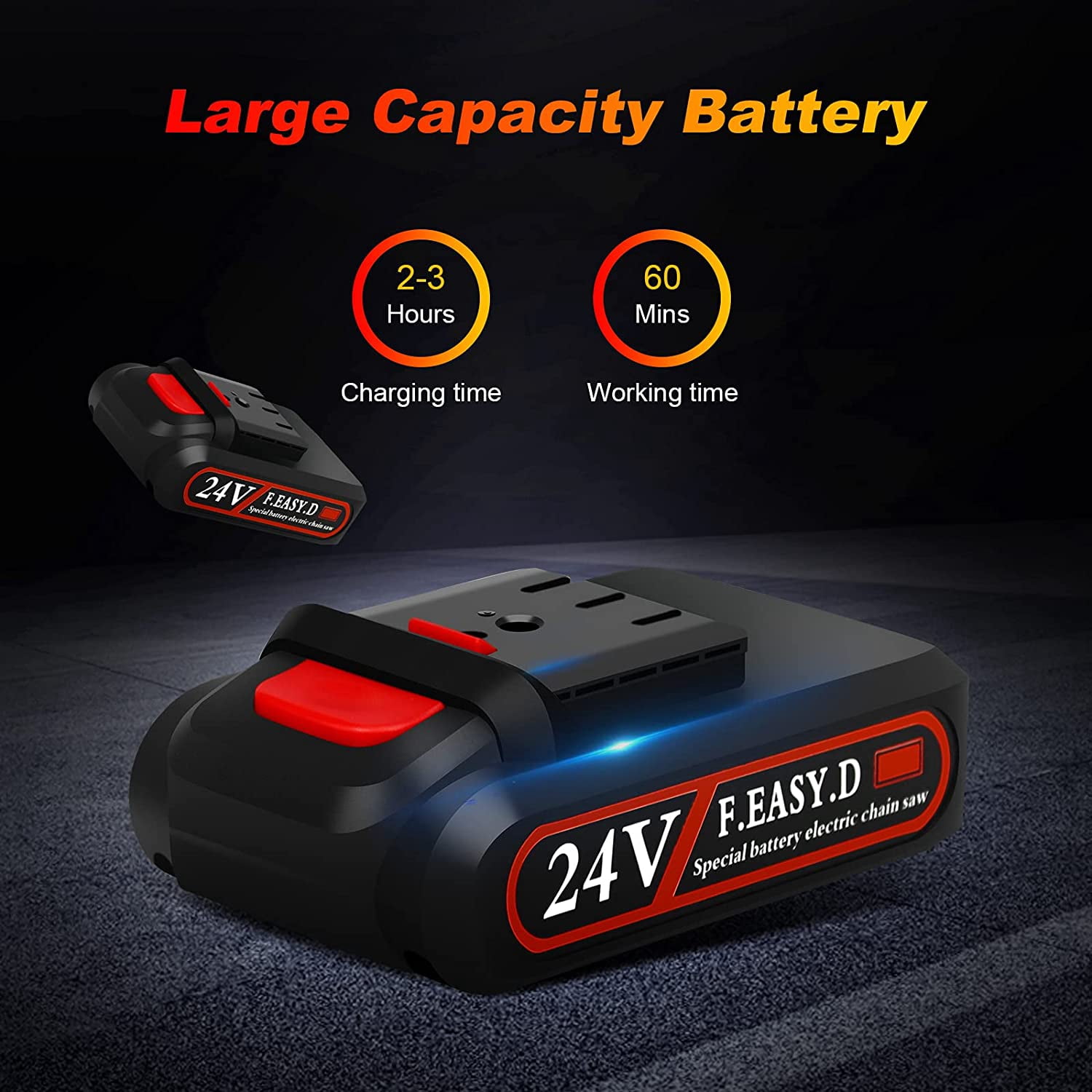 Mini Chainsaw - 6 Inch Electric Chainsaw with 2 Battery,Cordless Chainsaw with Safety Lock , Mini Chainsaw Cordless for Branch Wood Cutting, Garden Pruning, Tree Trimming(2 Battery 2 Chain )