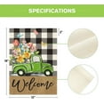 thumbnail image 3 of Newhomestyle Welcome Spring Floral Garden Flag Double Sided Outside, Buffalo Plaid Truck Flower Seasonal Yard Outdoor Flag 12x18 Inch, 3 of 5