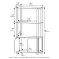 thumbnail image 2 of Furinno Go Green 4-Tier Multipurpose Display Shelf with Door, Espresso/Black, 2 of 6