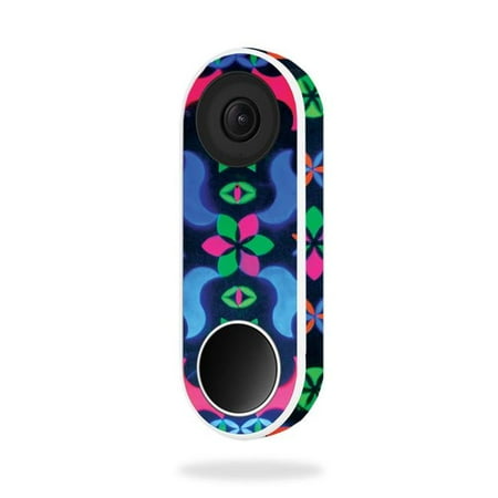 MightySkins NEHEL-Geometric Rave Skin for Nest Hello Video Doorbell - Geometric Rave