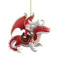 thumbnail image 2 of Luoshdecor Santa on Dragon Ornament 2025,Funny Acrylic Santa Claus Dragon Decoration for Christmas Tree Home Gift Decor, 2 of 7