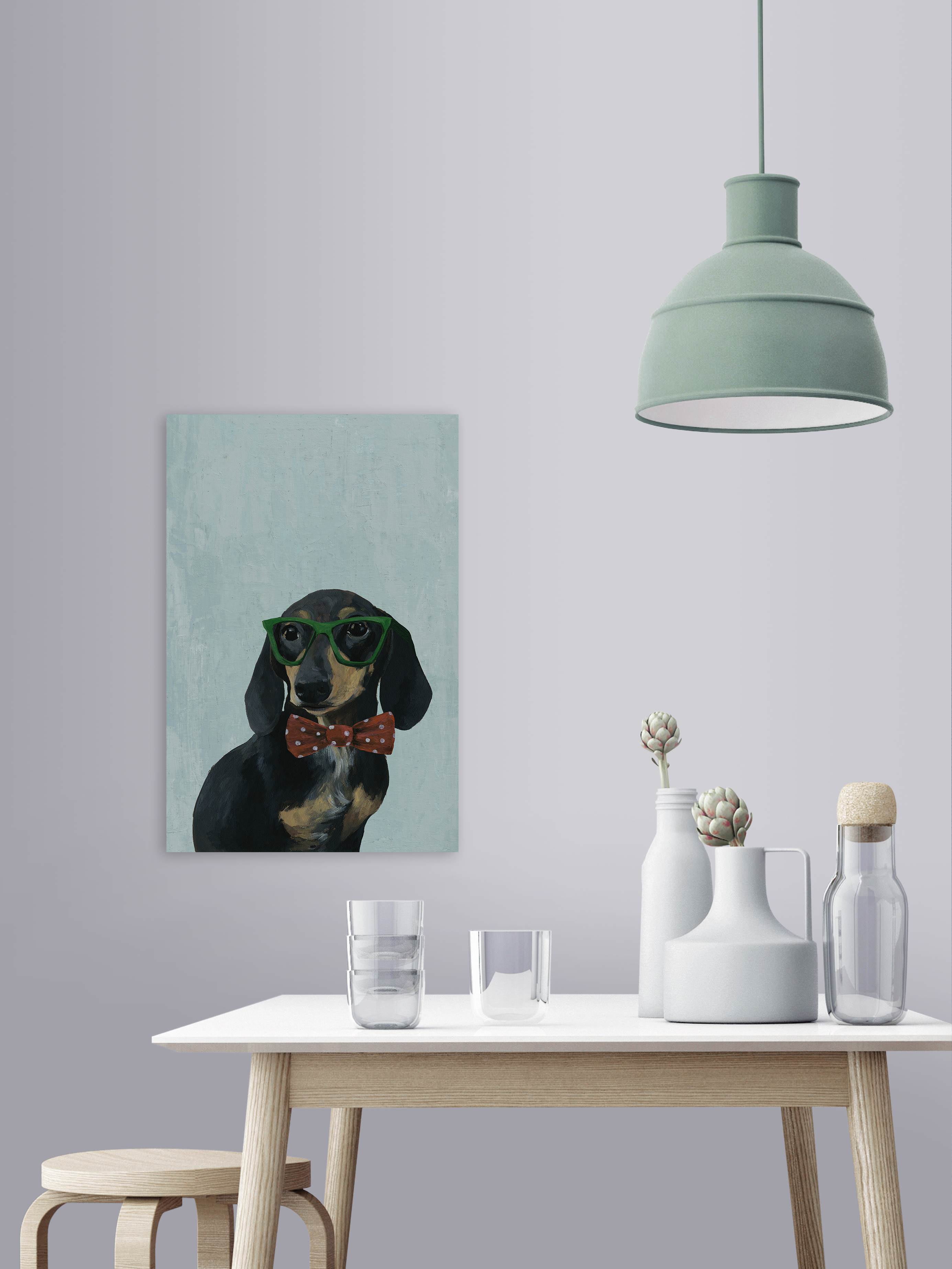Marmont Hill "Nerdy Dog" Painting Print on Wrapped Canvas
