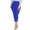 Blue, variant on Lenpel Capri Pants for Women Dressy Casual High Waisted Tapered Slim Work Pants Cropped Office Trousers with Pockets